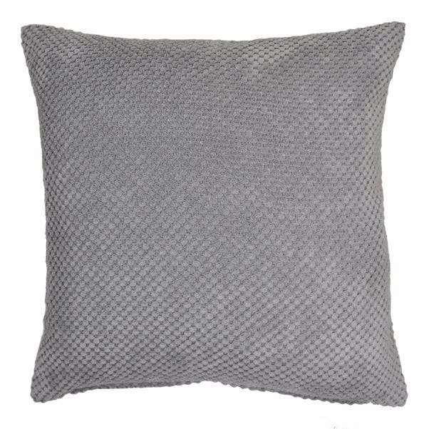 Chenille Spot Cushion Grey undefined
