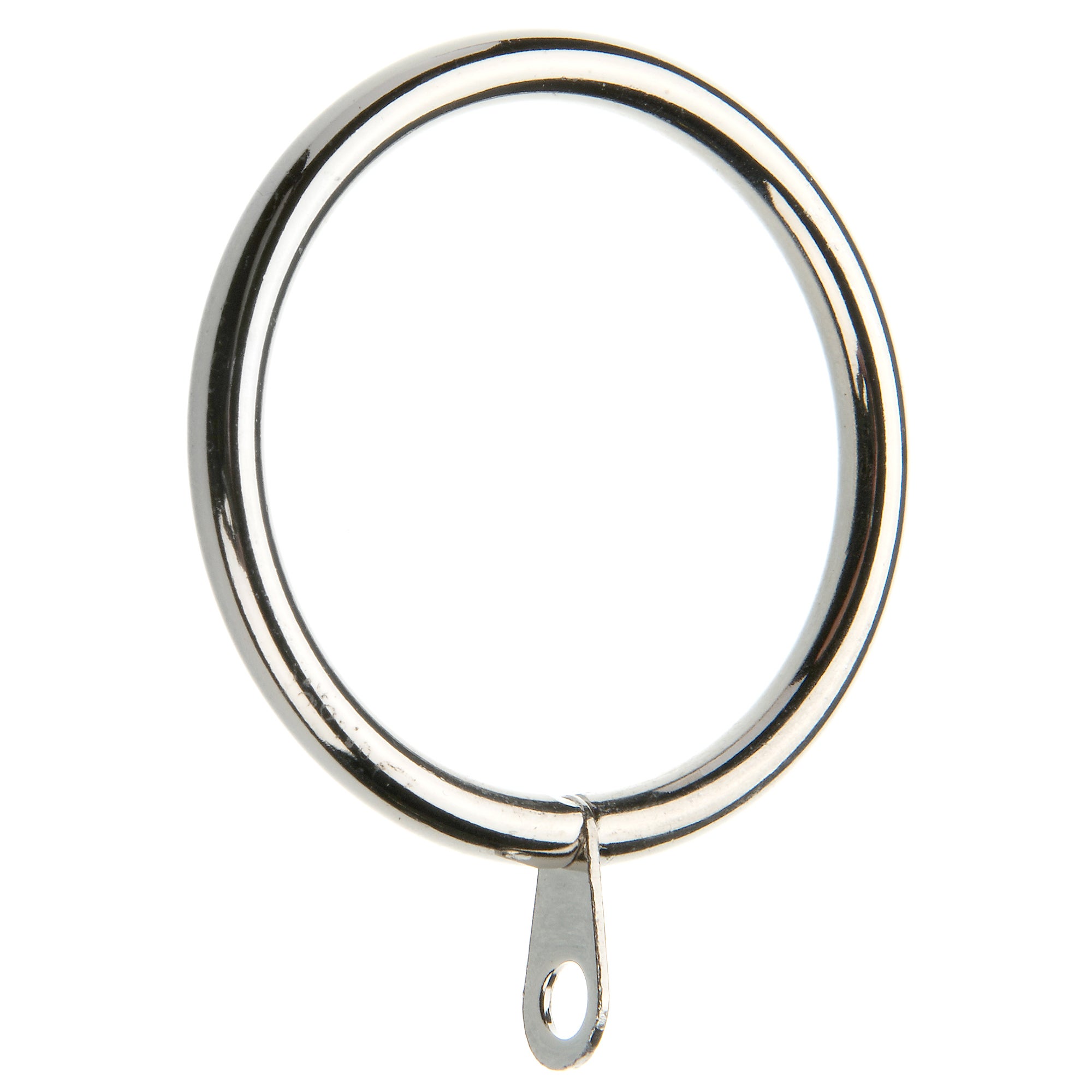 Mix And Match Pack Of 6 Metal Curtain Rings Silver