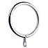 Pack of 6 Lined Metal Curtain Rings Dia. 28mm Chrome