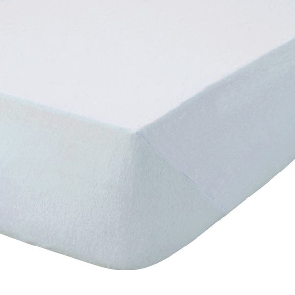 Kids Non Iron Plain Dye Pale Blue 25cm Fitted Sheet  undefined