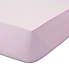 Kids Non Iron Plain Dye Pale Pink 25cm Fitted Sheet  undefined