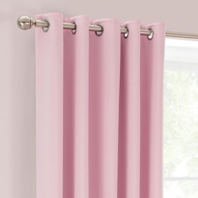 Mia Pink Blackout Eyelet Curtains Dunelm Mia Pink Blackout Eyelet Curtains Dunelm, Curtains For Girl Bedroom