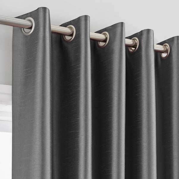 Montana Charcoal Eyelet Curtains Dunelm Montana Charcoal Eyelet Curtains Dunelm, Black Leather Curtains
