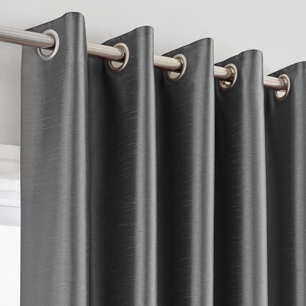 Montana Charcoal Eyelet Curtains  undefined