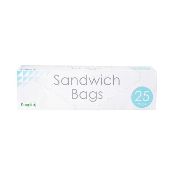 Set of 25 Easy Seal Sandwich Bags Clear undefined