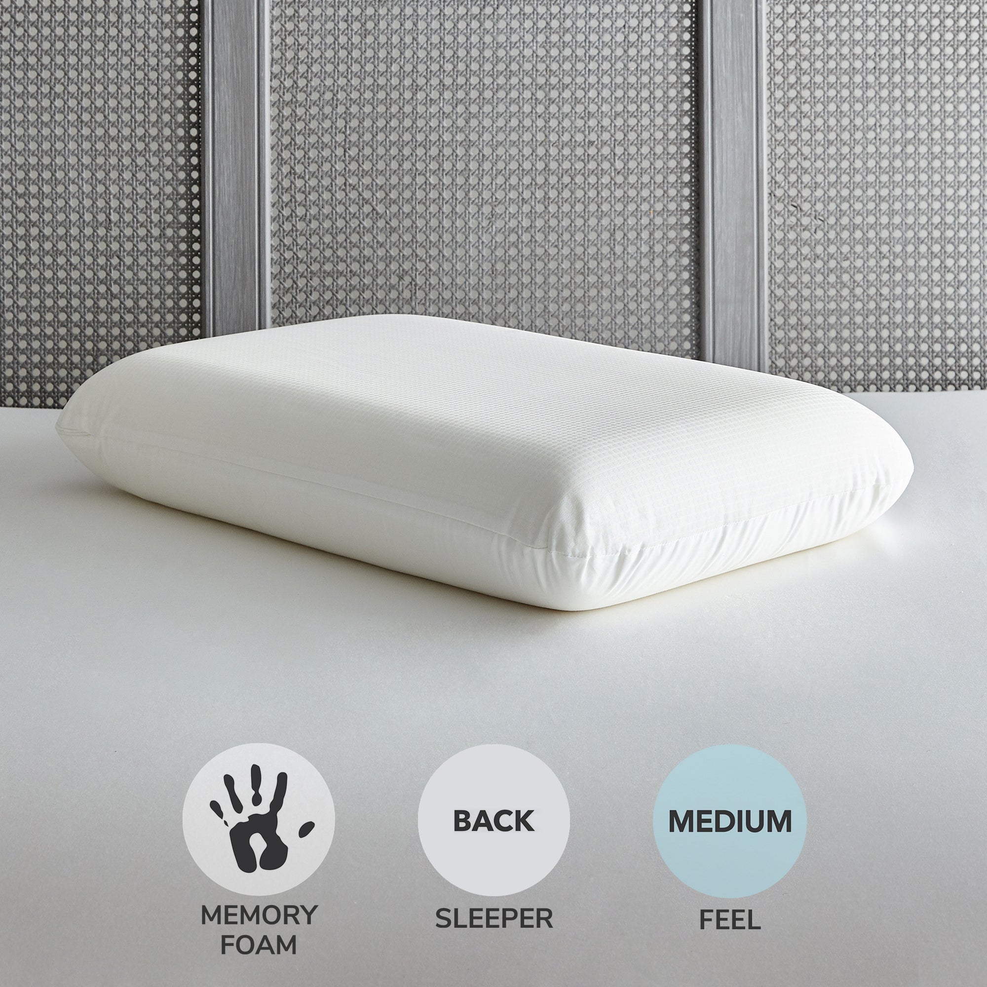 Temperature Reactive Memory Foam Back Sleeper Pillow