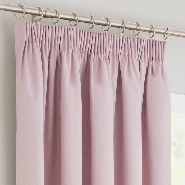Solar Pink Blackout Pencil Pleat Curtains  undefined