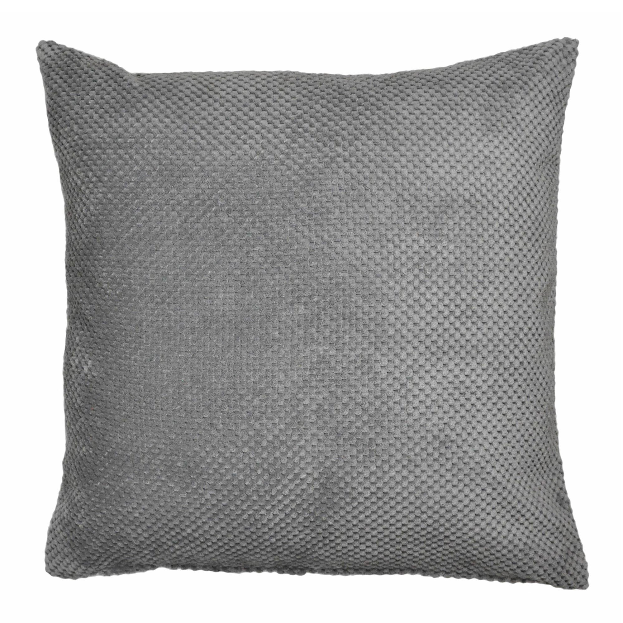 Chenille Spot Cushion Grey