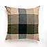 Large Heritage Check Cushion Green