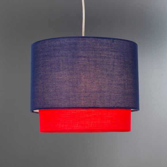 Navy 2 Tier Pendant Shade | Dunelm Navy 2 Tier Pendant Shade | Dunelm