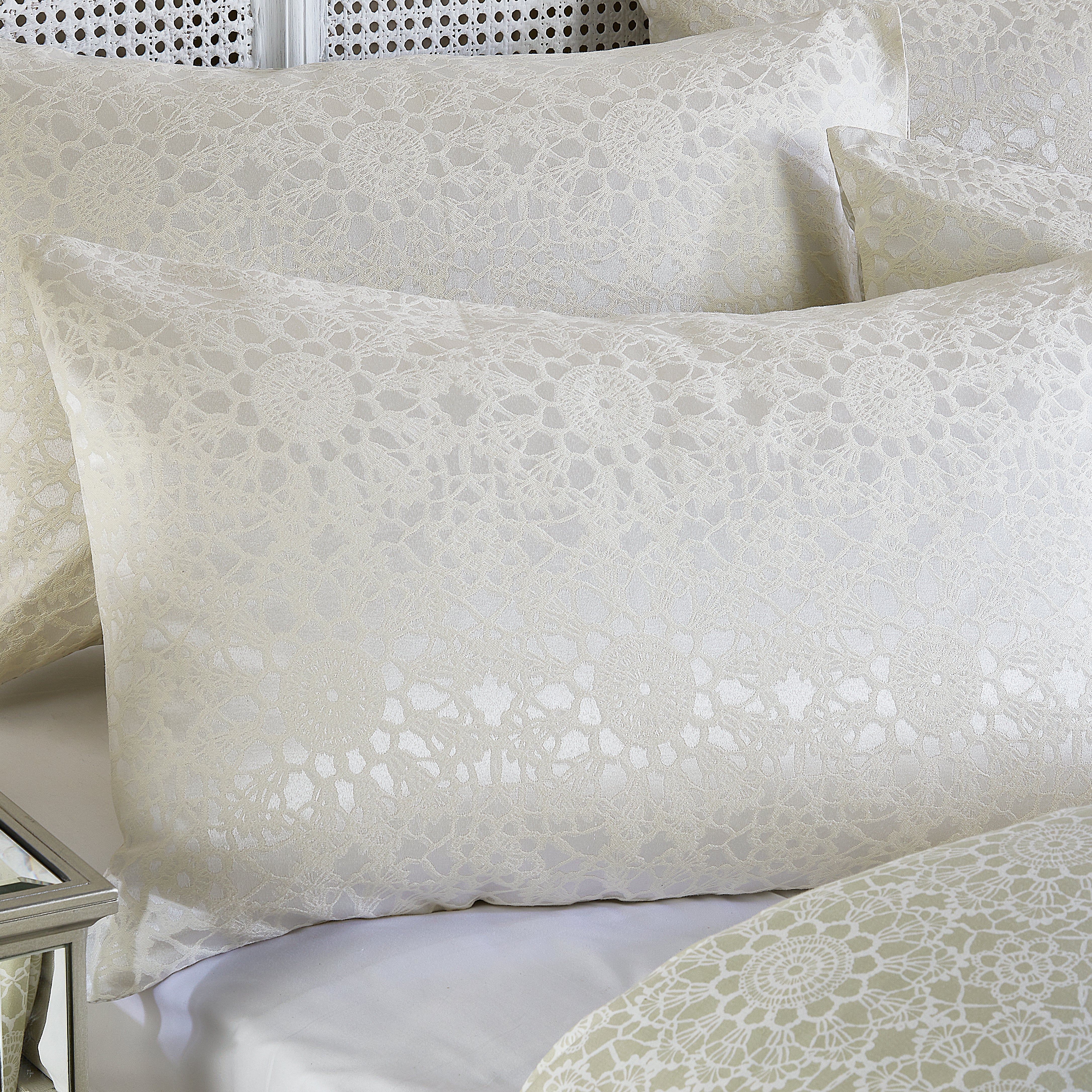 Image of Crochet Jacquard Cream Standard Pillowcase Cream