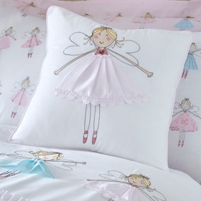 Fairies Pink Square Cushion