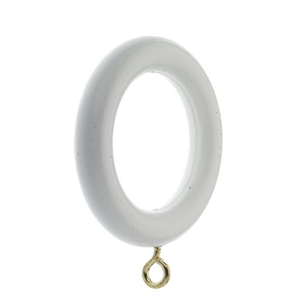 Pack of 12 Maine White Curtain Rings Dia. 28mm White