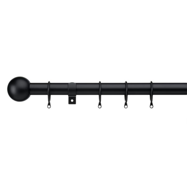 Satina Extendable Metal Curtain Pole with Rings image 1 of 2