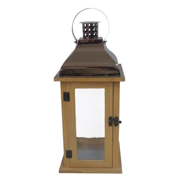 dunelm wooden lantern