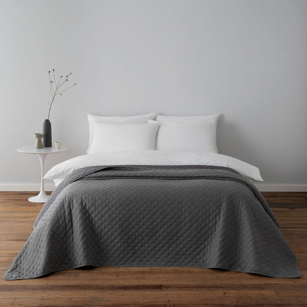 Jasper Grey Bedspread Dunelm, Dark Gray King Size Bedspread