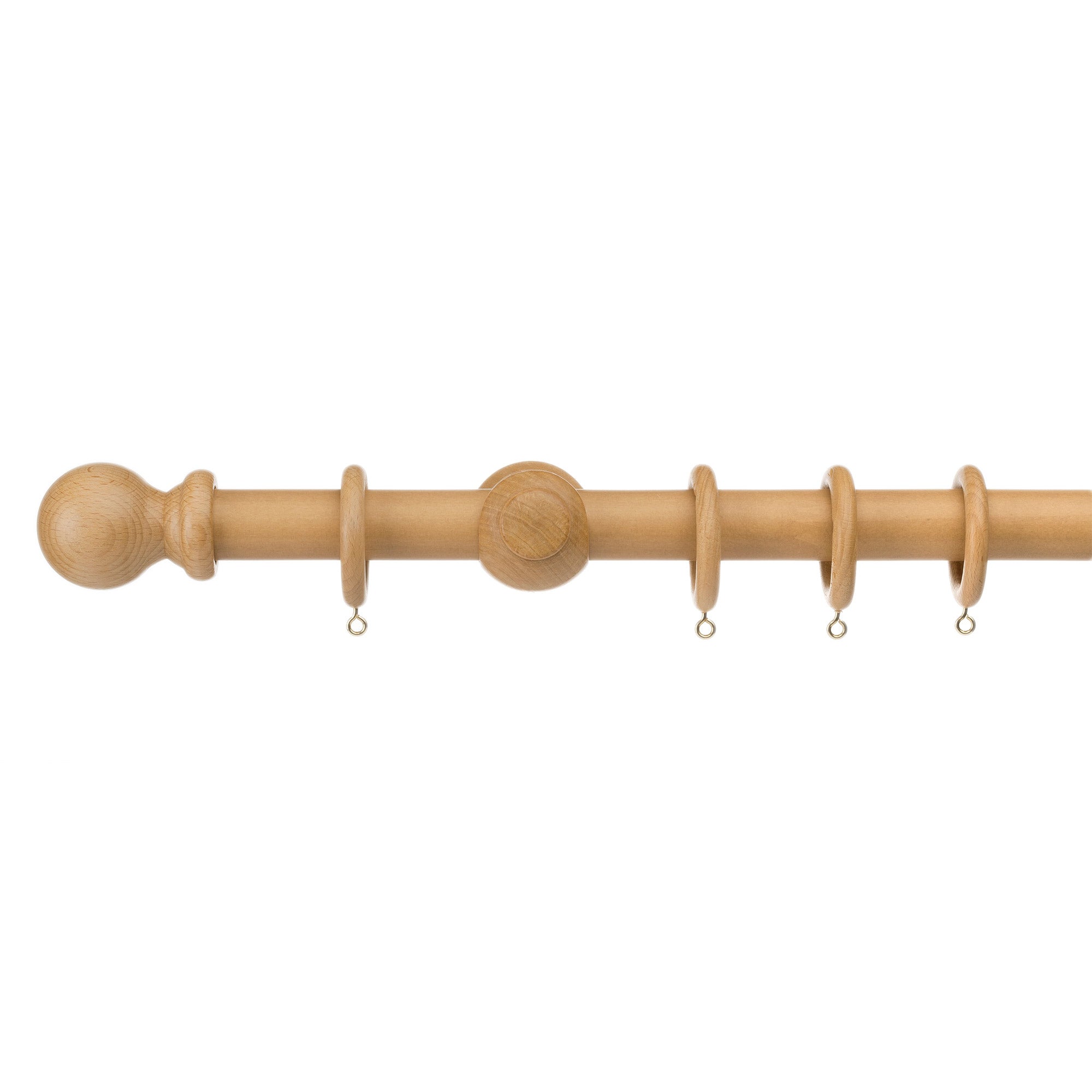 Universal Wooden Curtain Pole Dia 35mm Natural