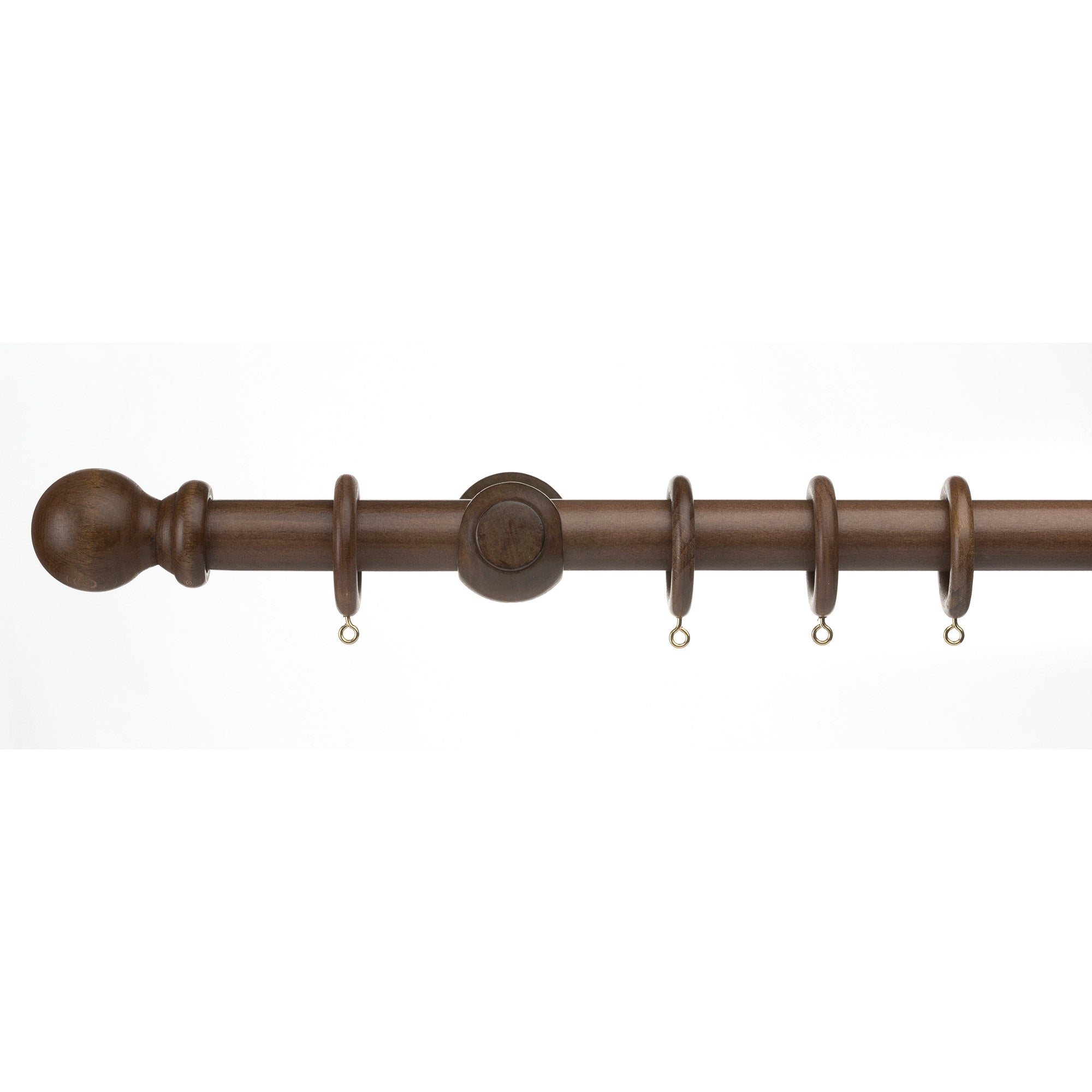 Universal Wooden Curtain Pole Dia 35mm Brown