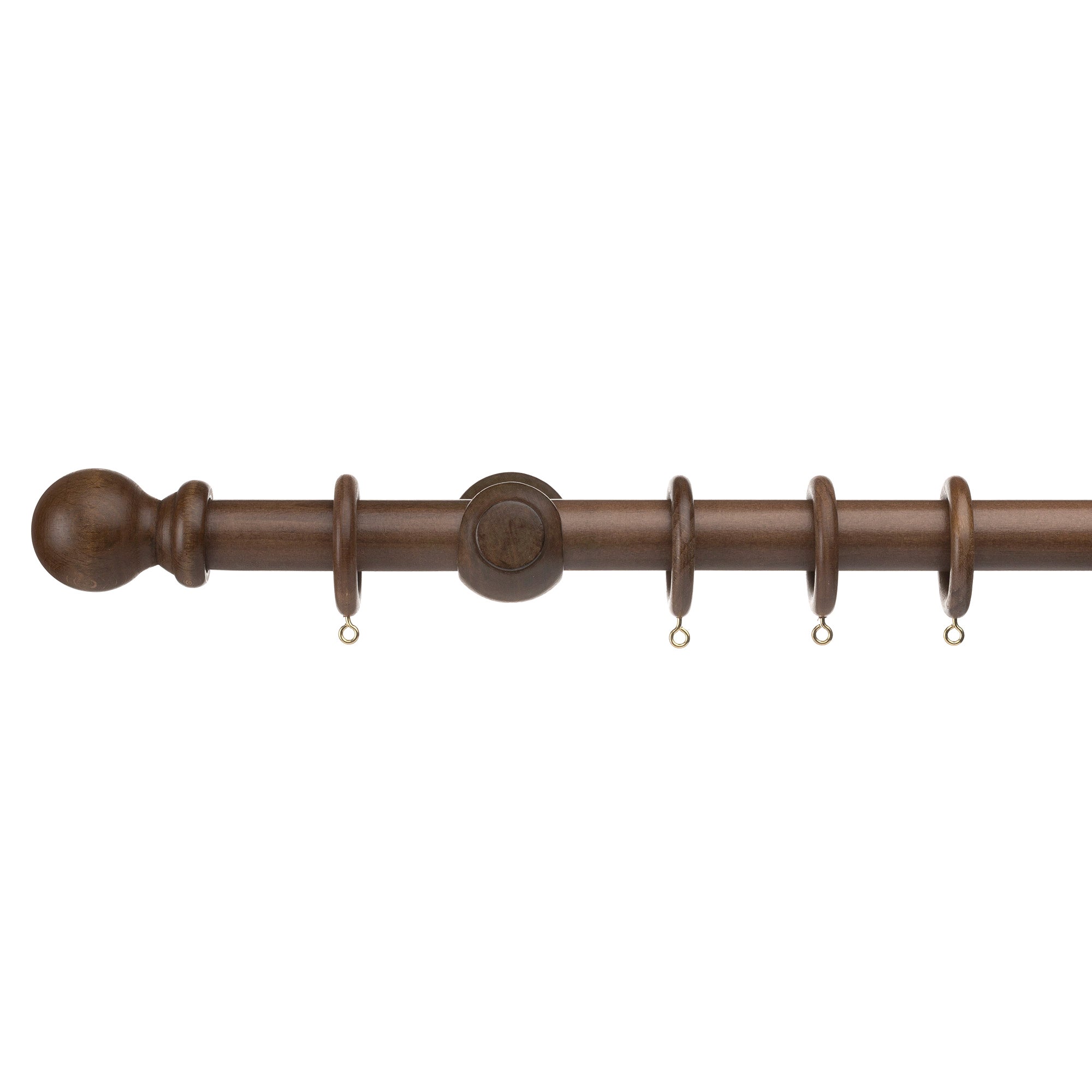 Universal Wooden Curtain Pole Dia 35mm Brown