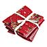 Pack of 5 Printed Red Fat Quarters Red