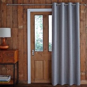 Jennings Grey Thermal Door Curtain