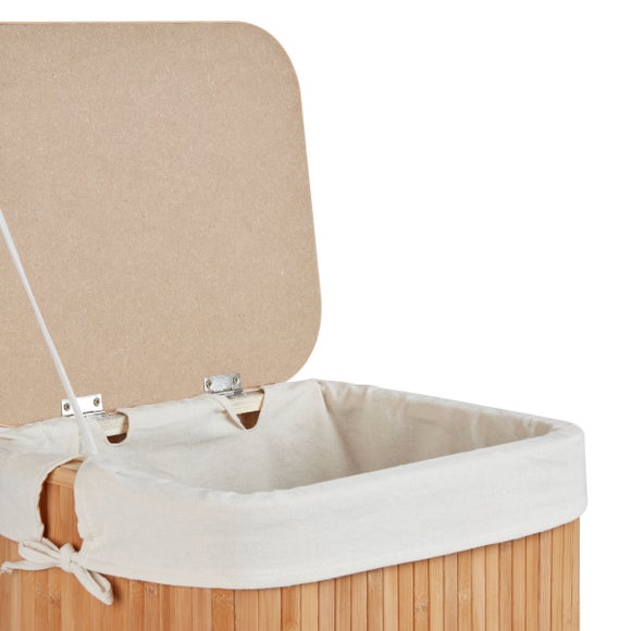 Woodford Bamboo Laundry Basket Dunelm