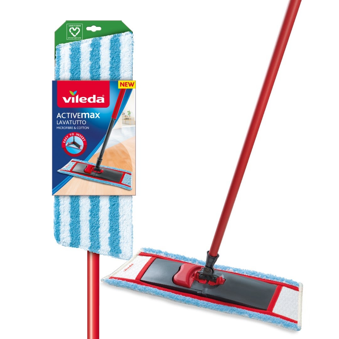 Photos - Cleaning Agent Vileda Active Max Flat Mop Red 