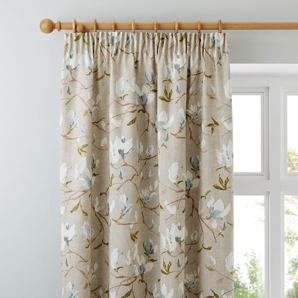 Magnolia Green Pencil Pleat Curtains  undefined