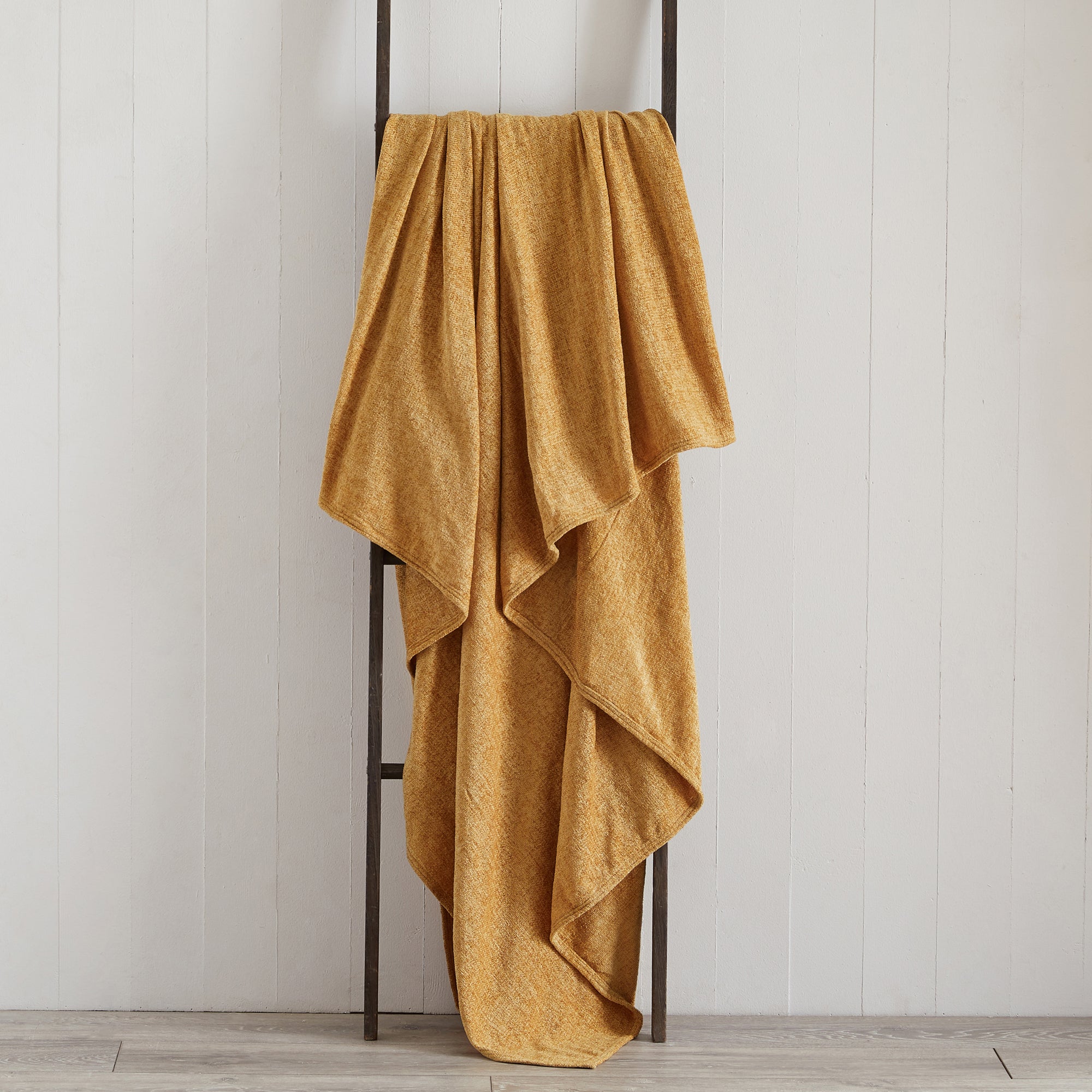 Chenille Ochre Throw Ochre