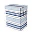 Nautical Stripe Laundry Basket Blue