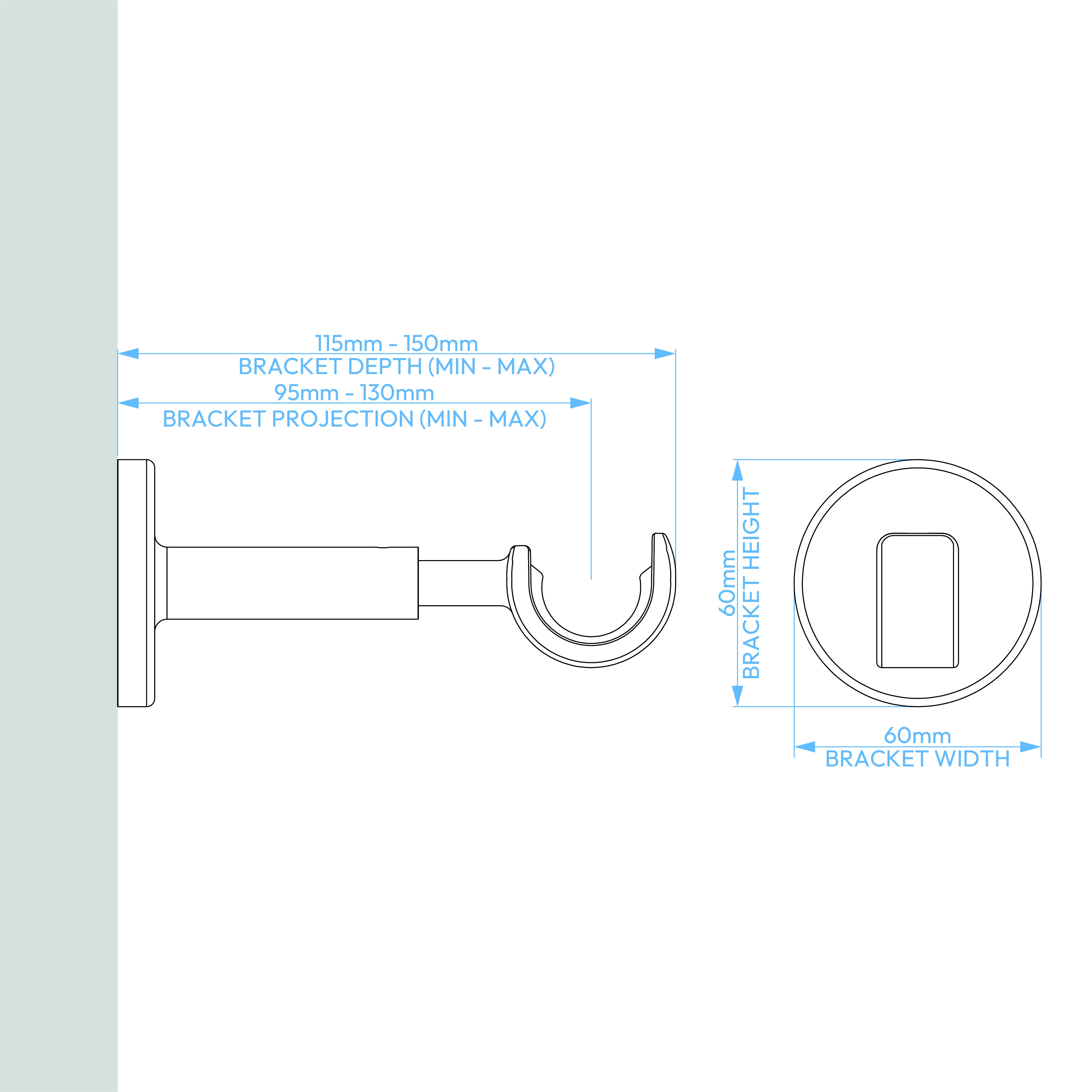 Ashton Metal Curtain Pole | Dunelm