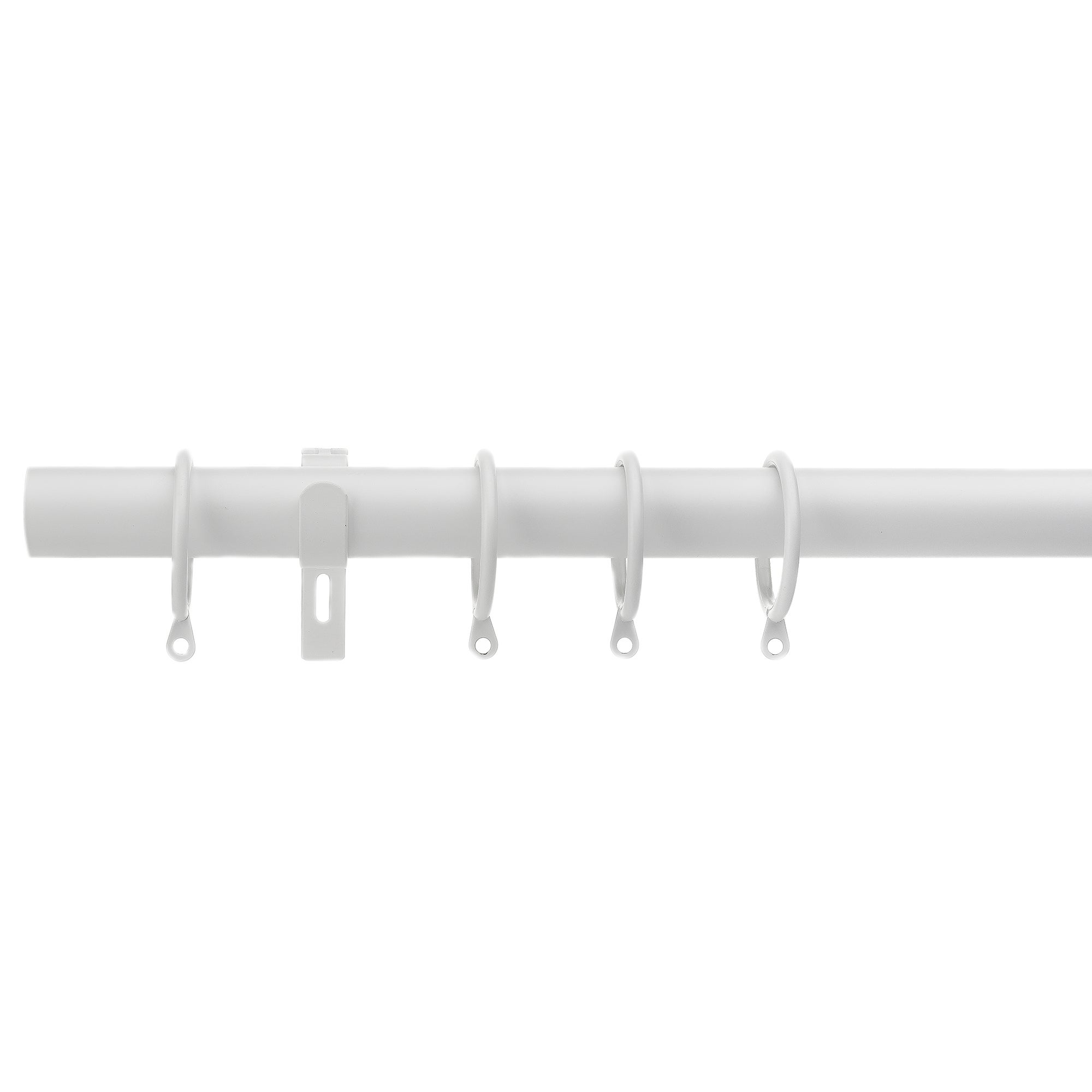 Mix And Match Metal Extendable Curtain Pole Dia 2528mm White