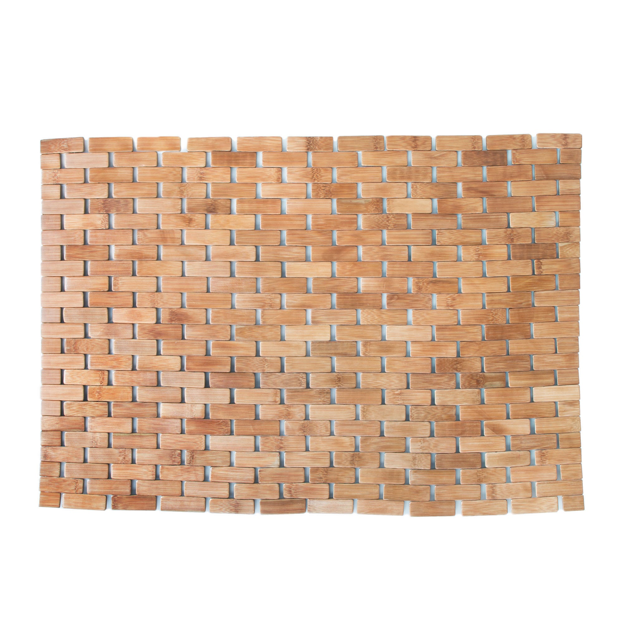 Wooden Tile Bath Mat Bamboo