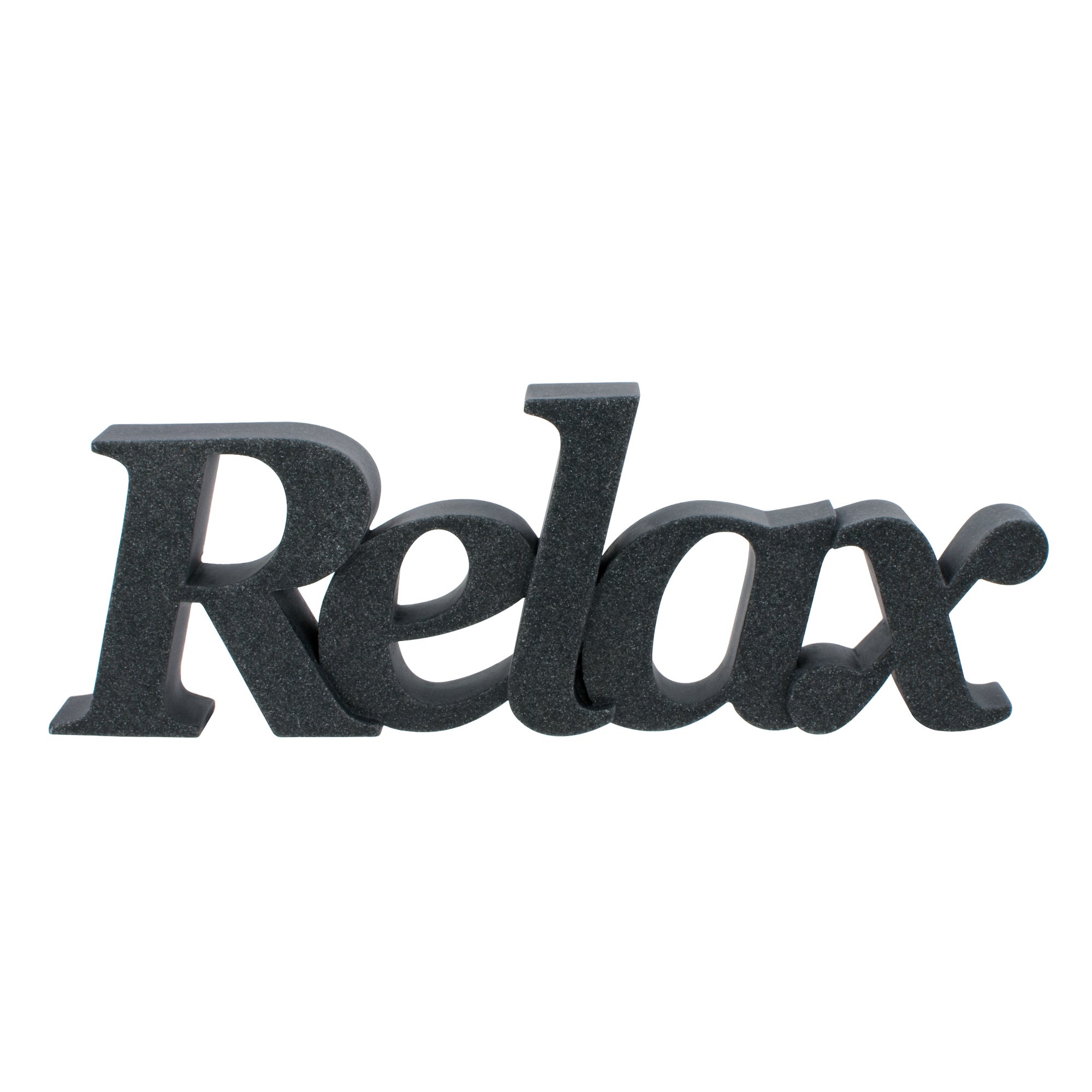 Relax Grey Resin Word