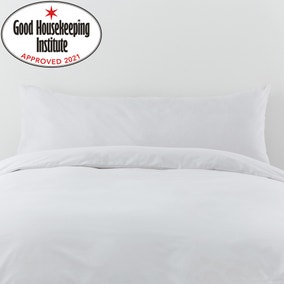 Non Iron Plain Dye White Large Body Pillowcase
