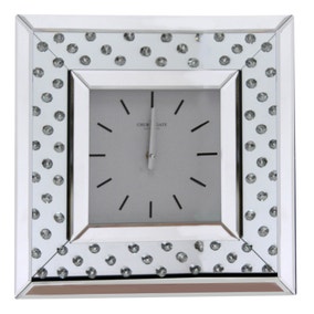 Churchgate Bling 40cm Silver Wall Clock