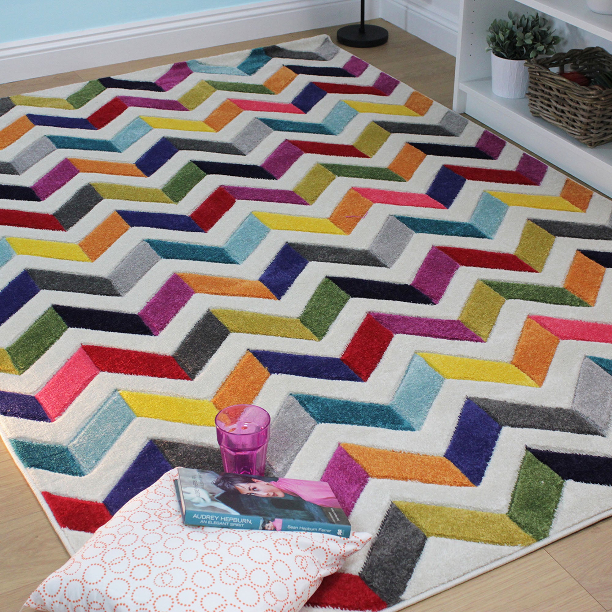 Spectrum Bolero Rug Blueyellowwhite