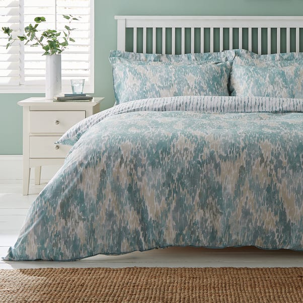 Waves Teal Reversible Duvet Cover And, Teal And Gray Bedding Sets