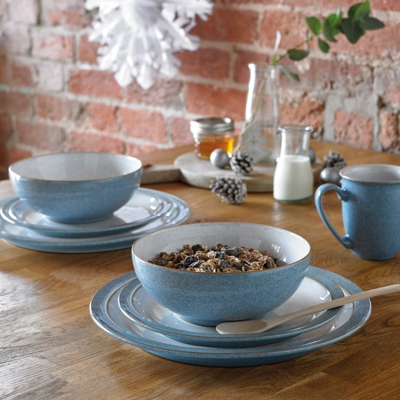 Denby Elements Grey 12 Piece Dinner Set | Dunelm