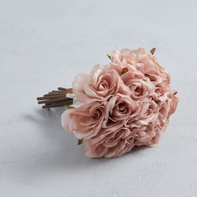 Artificial Rose Bouquet Pink 21cm