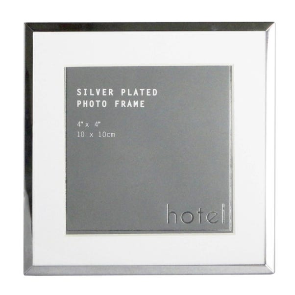 Hotel Silver Photo Frame 4" x 4" (10cm x 10cm)  Silver