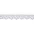 Rayon Embroidered Tulle Lace Ribbon White