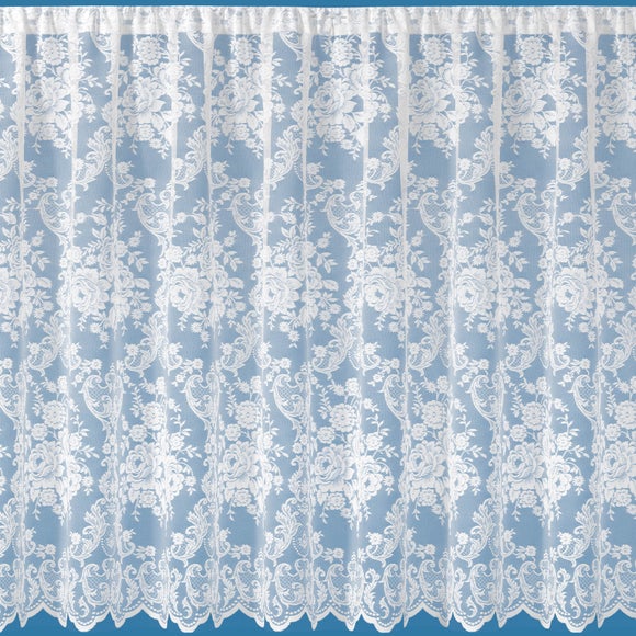 By the Metre Shabby Chic White Lace Panel