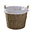 Round Seagrass Log Basket Natural