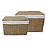 Small and Large Seagass Ottoman Set Natural