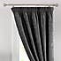 Chenille Grey Thermal Pencil Pleat Door Curtain  undefined