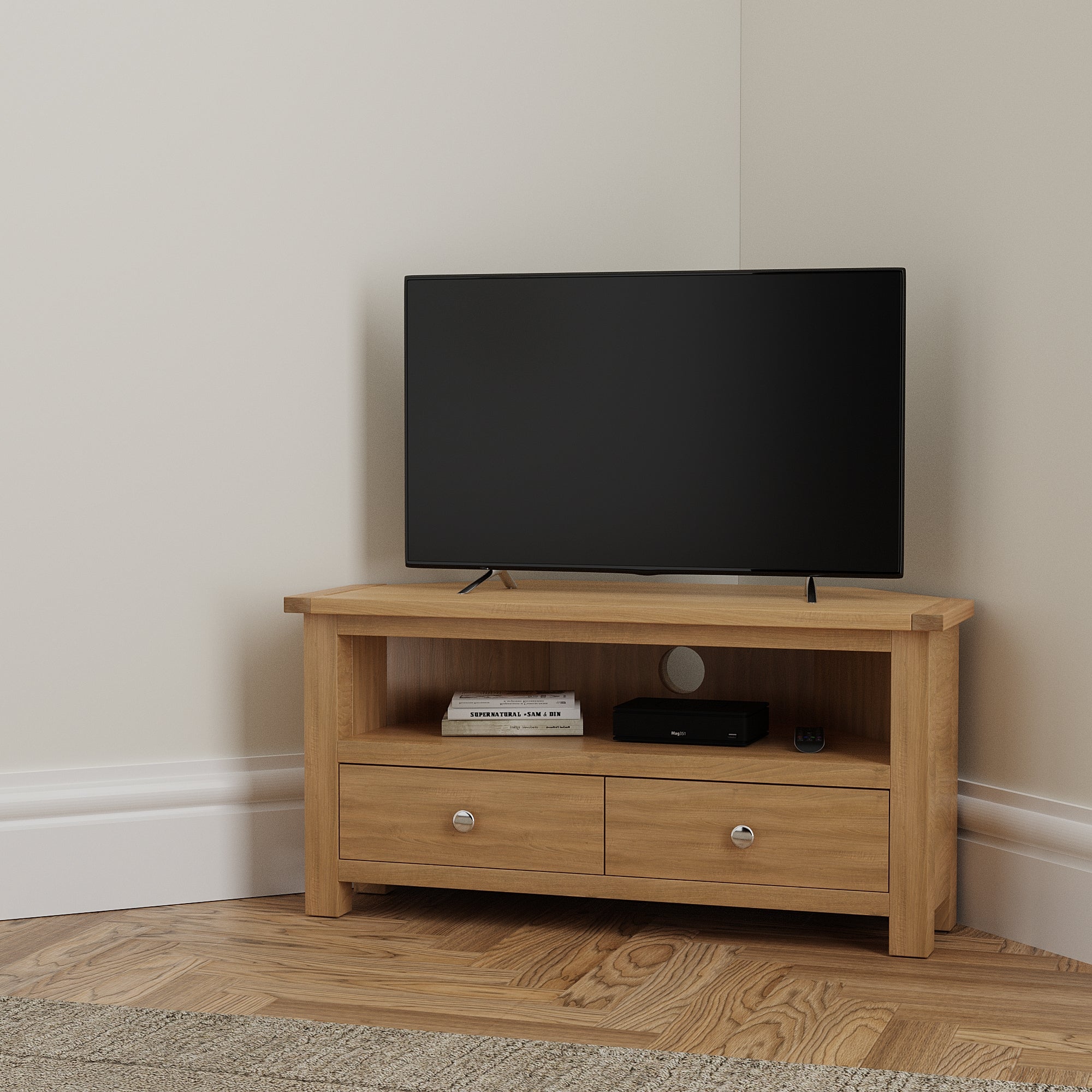 oak tv stand