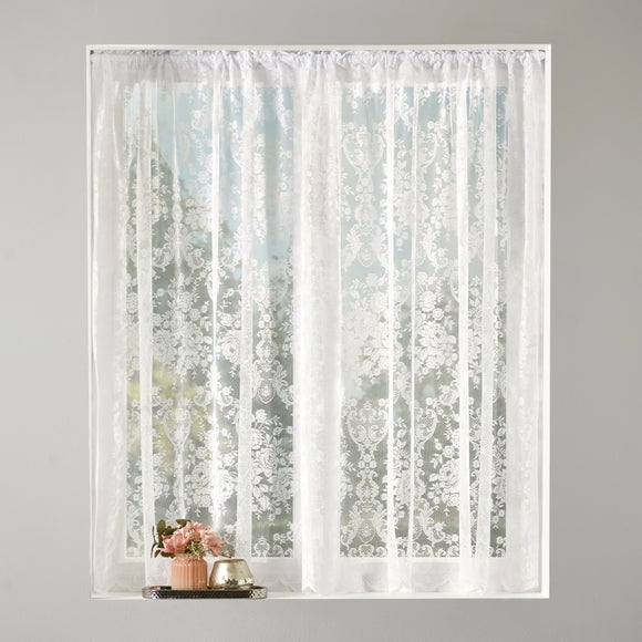 Shabby Chic Slot Top Lace Fabric | Dunelm