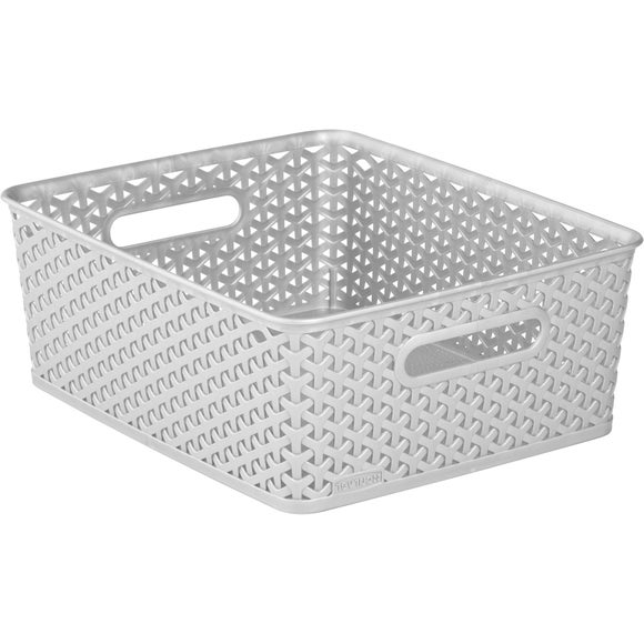 Office Basket Tray Uumitty 6 Packs Plastic Storage Baskets with Handles Grey 