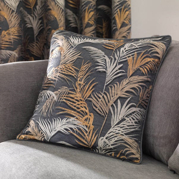 Palm Charcoal Cushion Charcoal